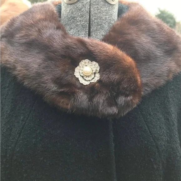 Vintage fur collar coat 1950’s to 1960’s - Picture 1 of 7